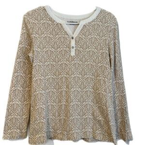 NWOT 100% Cotton Taupe Long Sleeve Tee